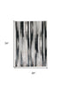 4' X 6' Black Silver and Gray Abstract Power Loom Area Rug